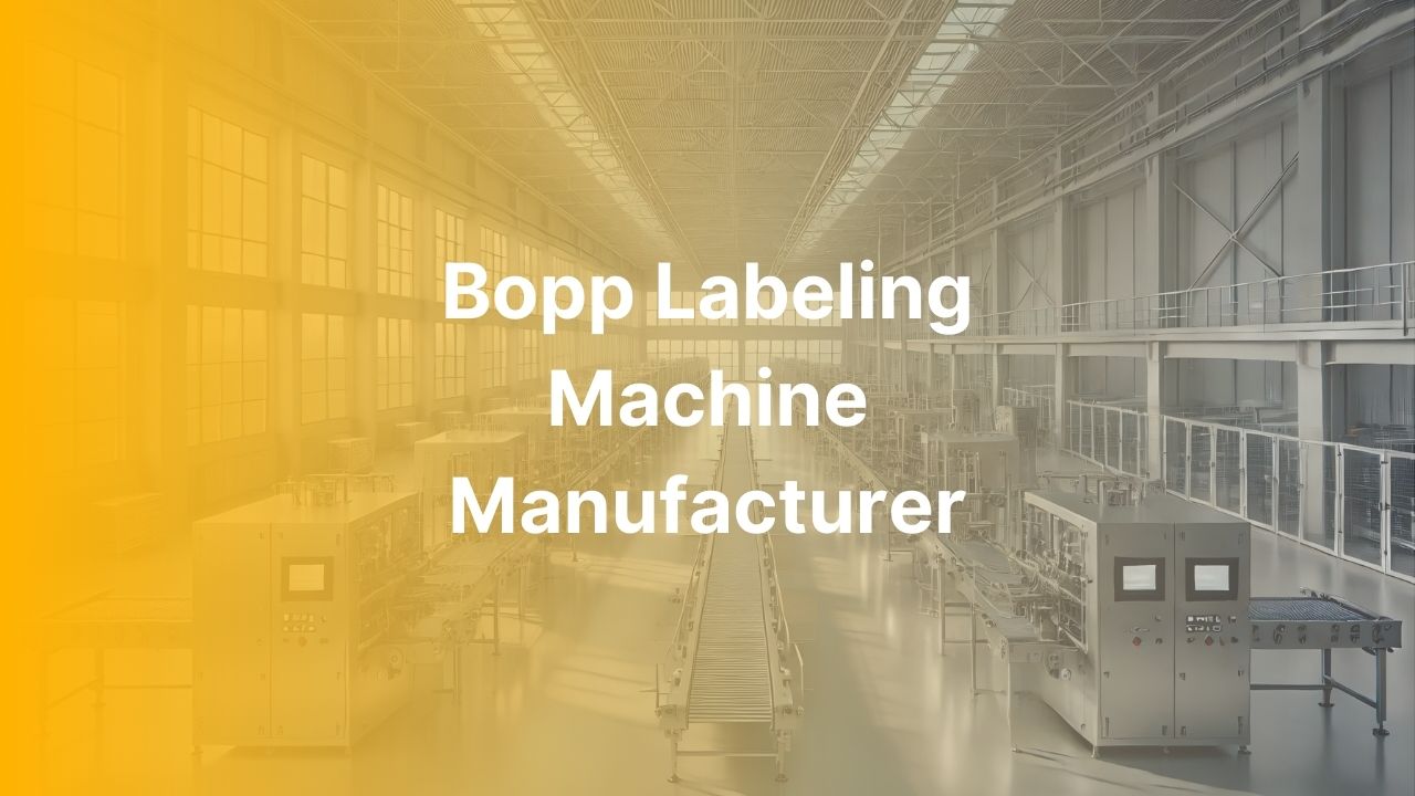 Bopp Labeling Machine Manufacturer